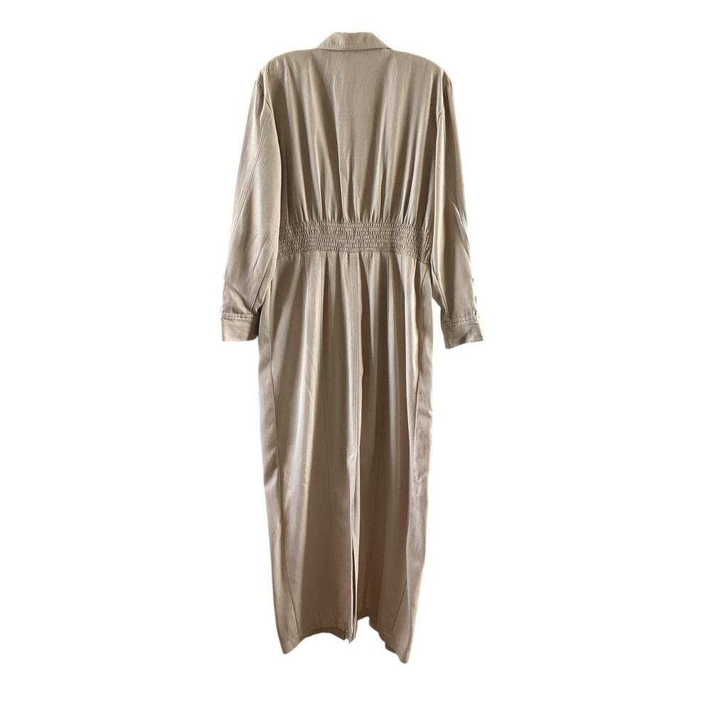 Karen Alexander vintage khaki full zip trench dress size 12 - Picture 11 of 15